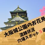 大阪城公園の桜2023！お花見の混雑状況や穴場スポット５選！