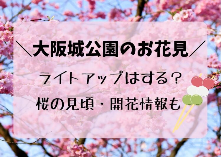 大阪城公園のお花見2023！ライトアップはする？桜の見頃・開花予報も