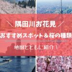 隅田川お花見2023のおすすめスポットや桜の種類は？地図と共に紹介！