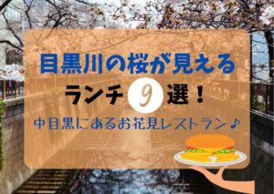 【2023年】目黒川の桜が見えるランチ９選！中目黒にあるお花見レストラン♪