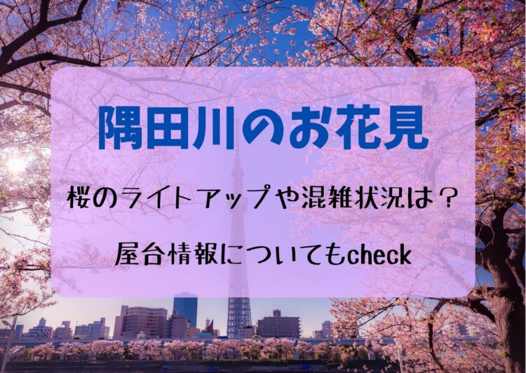 隅田川のお花見2024！桜のライトアップや混雑状況は？屋台情報についても